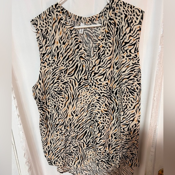 Soyaconcept xl Animal Print Sleeveless Blouse- clubbing- dance- party - Picture 1 of 9
